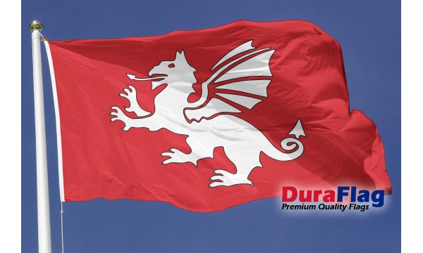 DuraFlag® English White Dragon (C) Premium Quality Flag